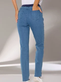 Pantalon droit classique avec ceinture élastique