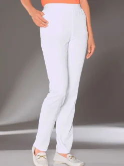 Pantalon droit classique avec ceinture élastique