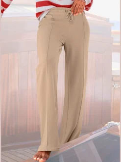 Pantalon détente large pantalon molletonné avec nervures sur l'avant de la jambe