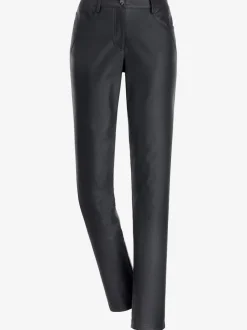 Pantalon effet enduit coupe féminine