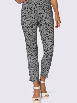 Pantalon en bengaline imprimé floral avec viscose