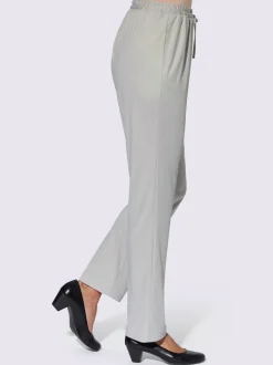 Pantalon en jersey confortable avec ceinture élastique et lien à nouer