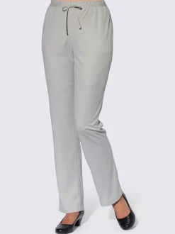Pantalon en jersey confortable avec ceinture élastique et lien à nouer