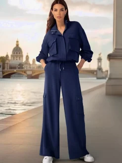 Pantalon en jersey poches cargo plaquées
