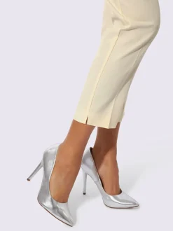 Pantalon en mélange de lyocell nervures décoratives