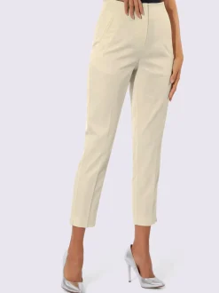 Pantalon en mélange de lyocell nervures décoratives