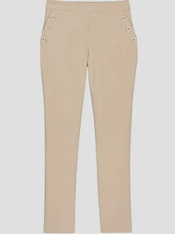 Pantalon en polyester recyclé à ceinture lisse et poches latérales