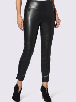 Pantalon en synthétique imitation cuir souple