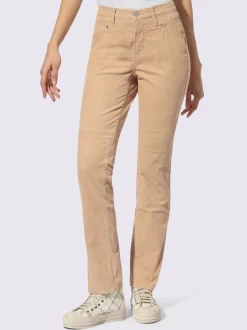 Pantalon en velours côtelé coupe droite avec poches