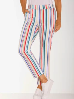 Pantalon extensible coupe courte mode