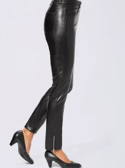 Pantalon femme effet cuir