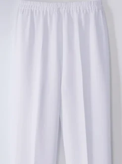Pantalon fluide à ceinture élastique et fentes à ourlet