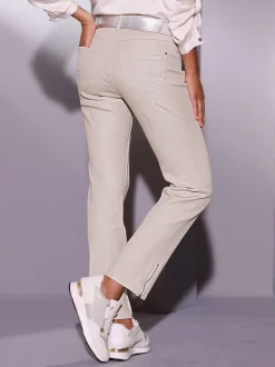 Pantalon jean à 5 poches en coton extensible