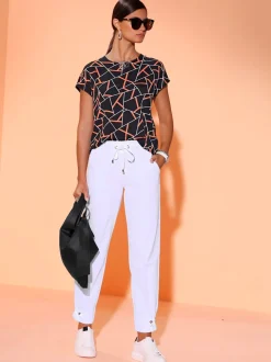 Pantalon jogpant en jersey extensible avec ceinture élastique