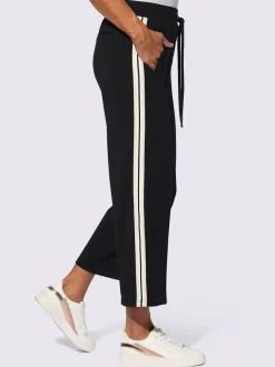 Pantalon large en jersey à rayures latérales