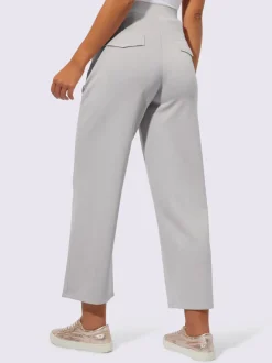 Pantalon large en mélange modal avec poche zippée devant