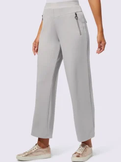 Pantalon large en mélange modal avec poche zippée devant