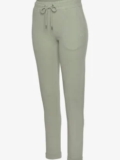 Pantalon molletonné pantalon basique avec petit logo brodé