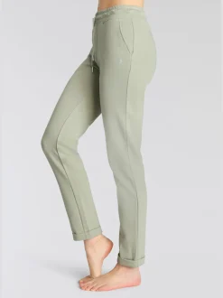 Pantalon molletonné pantalon basique avec petit logo brodé
