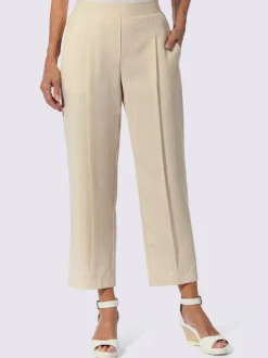 Pantalon à pinces imitation lin de qualité supérieure