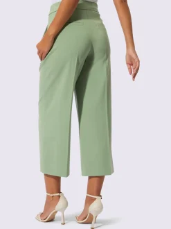 Pantalon à plis et jambe large en polyester recyclé
