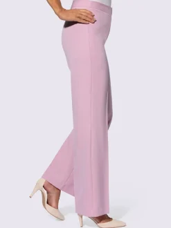 Pantalon à plis repassés et jambes larges