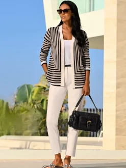 Pantalon plissé plis repassés, effet affinant