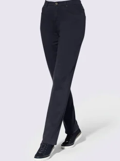 Pantalon 5 poches extensible avec passants et détail étoile