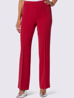 Pantalon tailleur mélange de matières facile d'entretien
