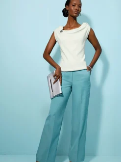 Pantalon tissé 63% lyocell (tencel)