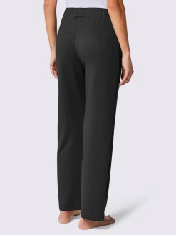 Pantalon évasé en jersey style jogging ceinture élastique à nouer