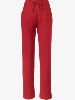 Pantalon évasé en jersey style jogging ceinture élastique à nouer