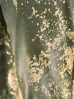 Pantalon viscose longueur cheville avec imprimé brillant irrégulier