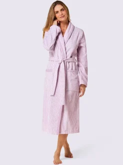 Peignoir rayures en fils teintés