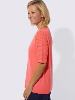 Pull ajouré avec motif ajouré