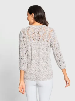 Pull ajouré 53% coton