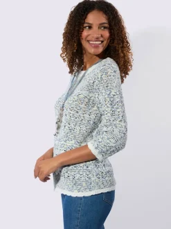 Pull ajouré 60% coton