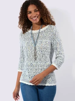 Pull ajouré 60% coton