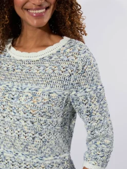 Pull ajouré 60% coton