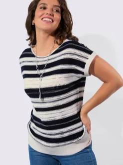Pull ajouré 50% coton