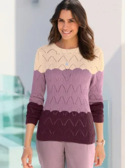 Pull ajouré 55% coton