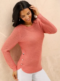 Pull ajouré motif ajouré léger