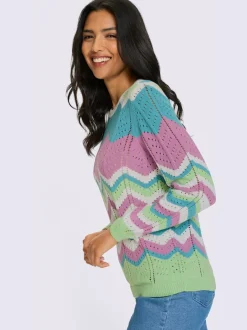 Pull ajouré pur coton