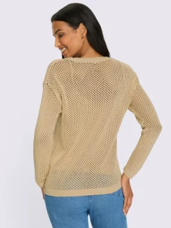 Pull ajouré pur coton