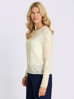 Pull ajouré superbe motif ajouré