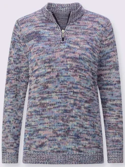 Pull à col montant 55% coton