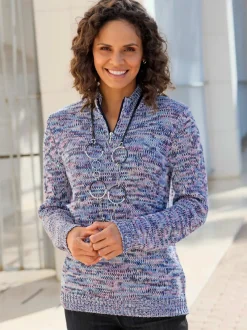 Pull à col montant 55% coton