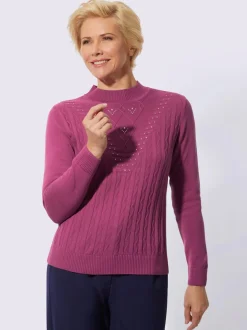 Pull à col montant 50% coton