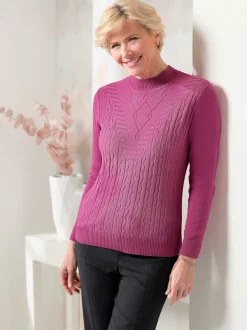 Pull à col montant 50% coton