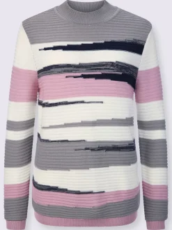 Pull à col montant 50% coton